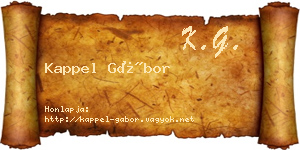 Kappel Gábor névjegykártya
